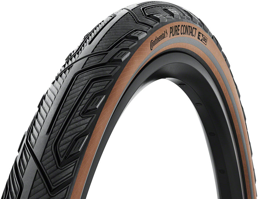 Continental Pure Contact Tire - 700 x 50 Clincher Folding BLK/Coffee/Graphite Reflex Vectran / PolyX Breaker E50-Goodwynn'sGoodwynn's