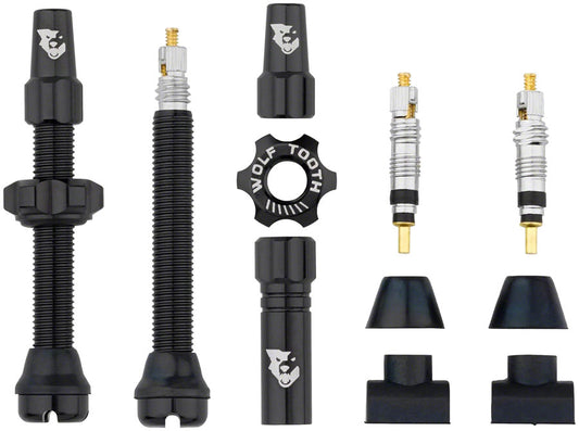 Wolf Tooth Tubeless Valve Stem Kit - 44 mm Black-Goodwynn's