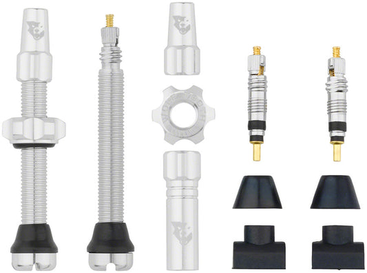 Wolf Tooth Tubeless Valve Stem Kit - 44 mm Silver-Goodwynn's