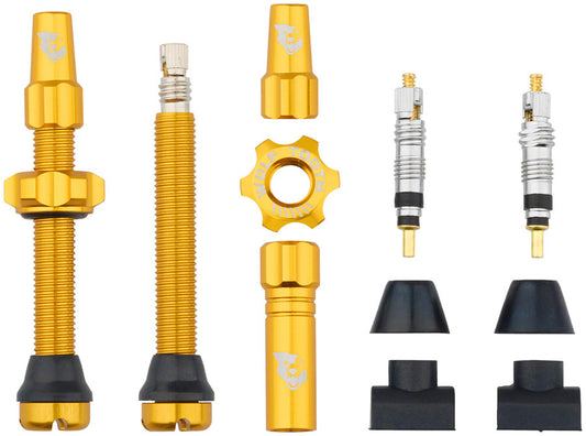 Wolf Tooth Tubeless Valve Stem Kit - 44 mm Gold-Goodwynn's
