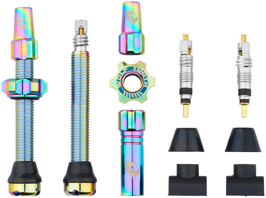 Wolf Tooth Tubeless Valve Stem Kit - 44 mm Rainbow-Goodwynn's