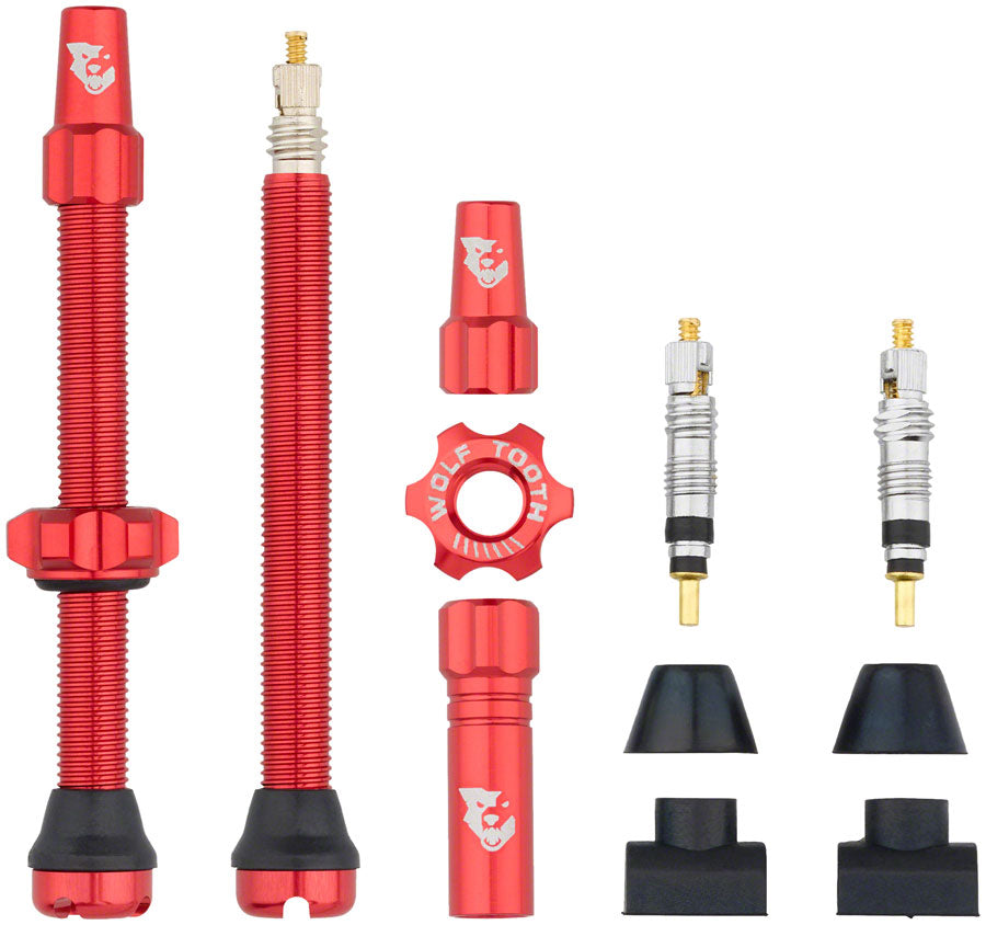Wolf Tooth Tubeless Valve Stem Kit - 60 mm Red-Goodwynn'sGoodwynn's