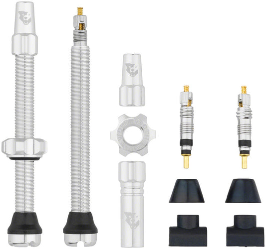 Wolf Tooth Tubeless Valve Stem Kit - 60 mm Silver-Goodwynn's