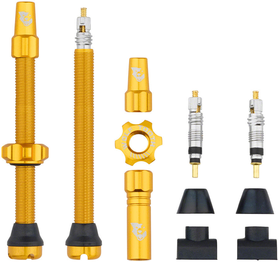 Wolf Tooth Tubeless Valve Stem Kit - 60 mm Gold-Goodwynn'sGoodwynn's