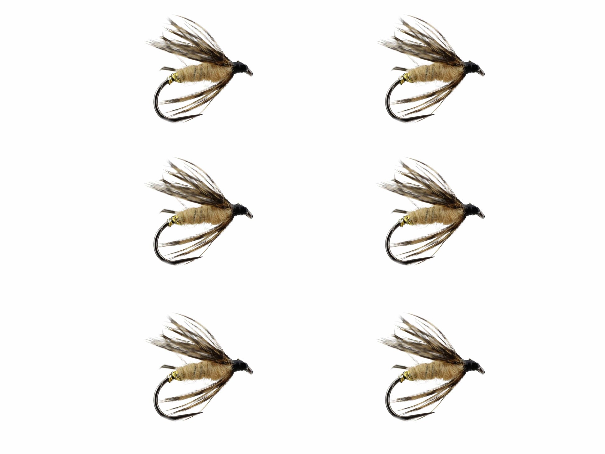 Wild Water Fly Fishing Tan Killer Kebari Tenkara Fly, size 12, qty. 6-Goodwynn'sGoodwynn's