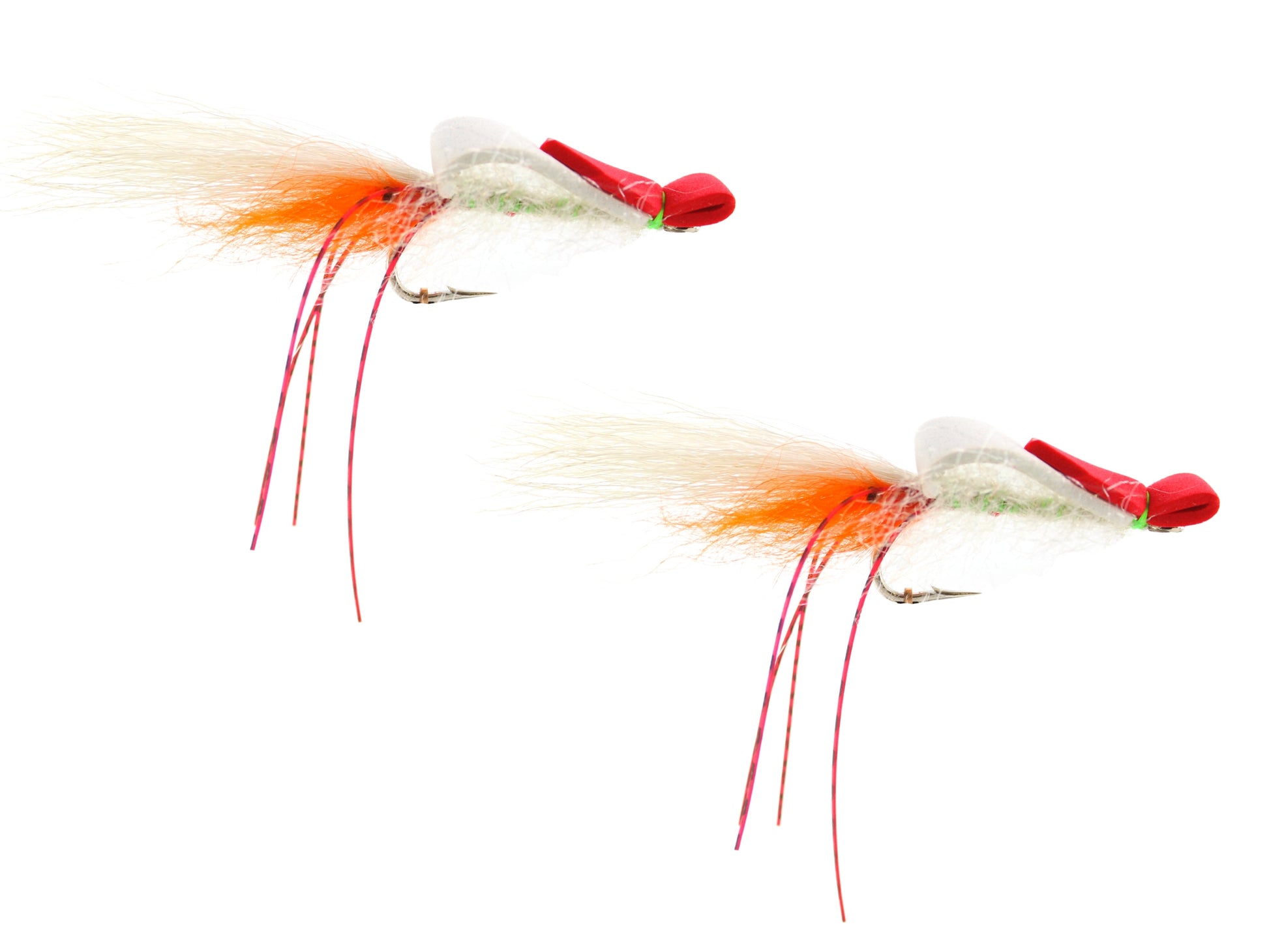 White and Pink Shrimp Saltwater EP Foam Fly, size 2/0, Qty. 2-Goodwynn'sGoodwynn's