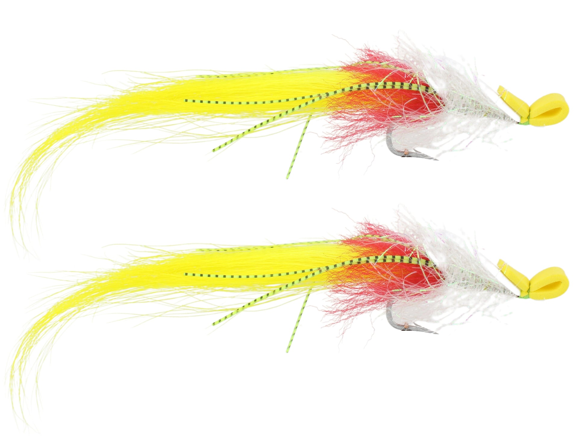 White and Yellow Saltwater EP Foam Fly, size 2/0, Qty. 2-Goodwynn'sGoodwynn's