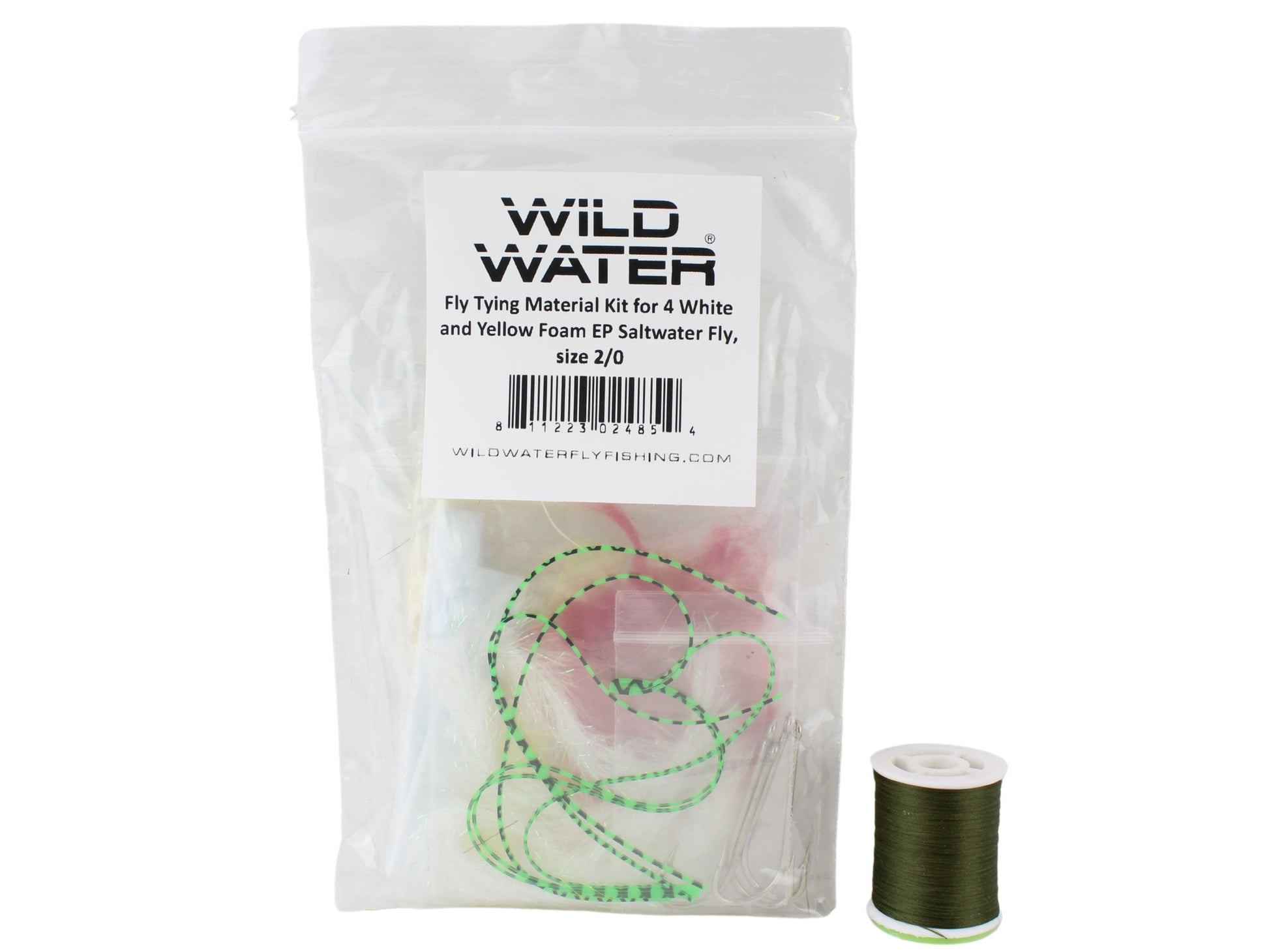 Wild Water Fly Fishing Fly Tying Material Kit, White and Yellow Foam Saltwater EP Fly-Goodwynn'sGoodwynn's