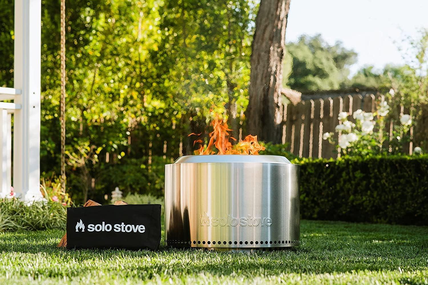 Solo Stove Bundle - Ranger/Bonfire/Yukon/Canyon 2.0 with Stand, Smokeless Fire Pit | Wood Burning Fireplaces with Removable Ash Pan, Portable Outdoor Firepit - Ideal for Camping & Outdoor Spaces, Stainless Steel-Goodwynn'sGoodwynn's