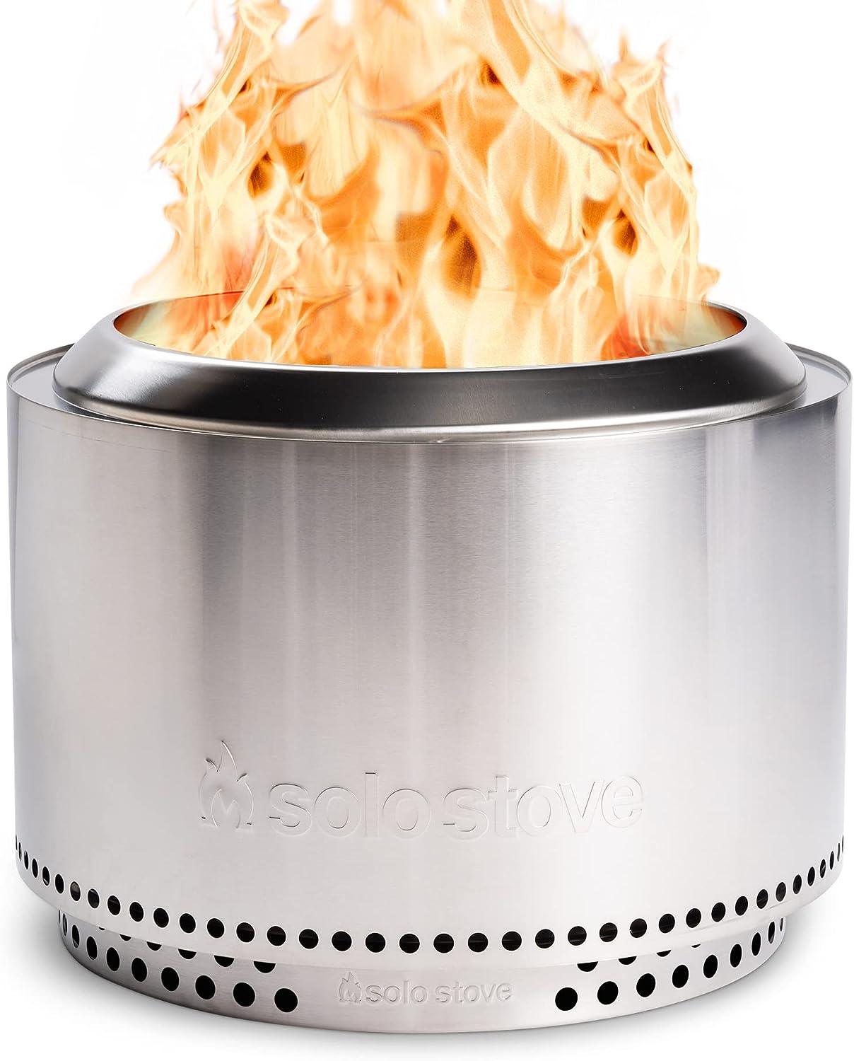Solo Stove Bundle - Ranger/Bonfire/Yukon/Canyon 2.0 with Stand, Smokeless Fire Pit | Wood Burning Fireplaces with Removable Ash Pan, Portable Outdoor Firepit - Ideal for Camping & Outdoor Spaces, Stainless Steel-Goodwynn'sGoodwynn's