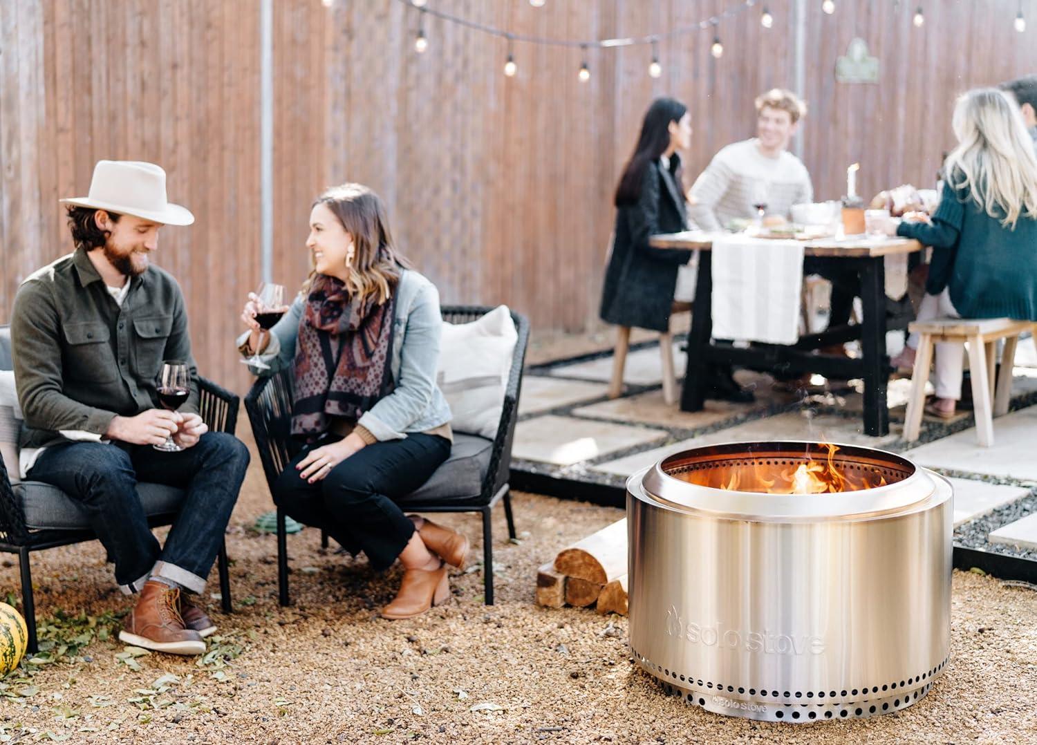 Solo Stove Bundle - Ranger/Bonfire/Yukon/Canyon 2.0 with Stand, Smokeless Fire Pit | Wood Burning Fireplaces with Removable Ash Pan, Portable Outdoor Firepit - Ideal for Camping & Outdoor Spaces, Stainless Steel-Goodwynn'sGoodwynn's