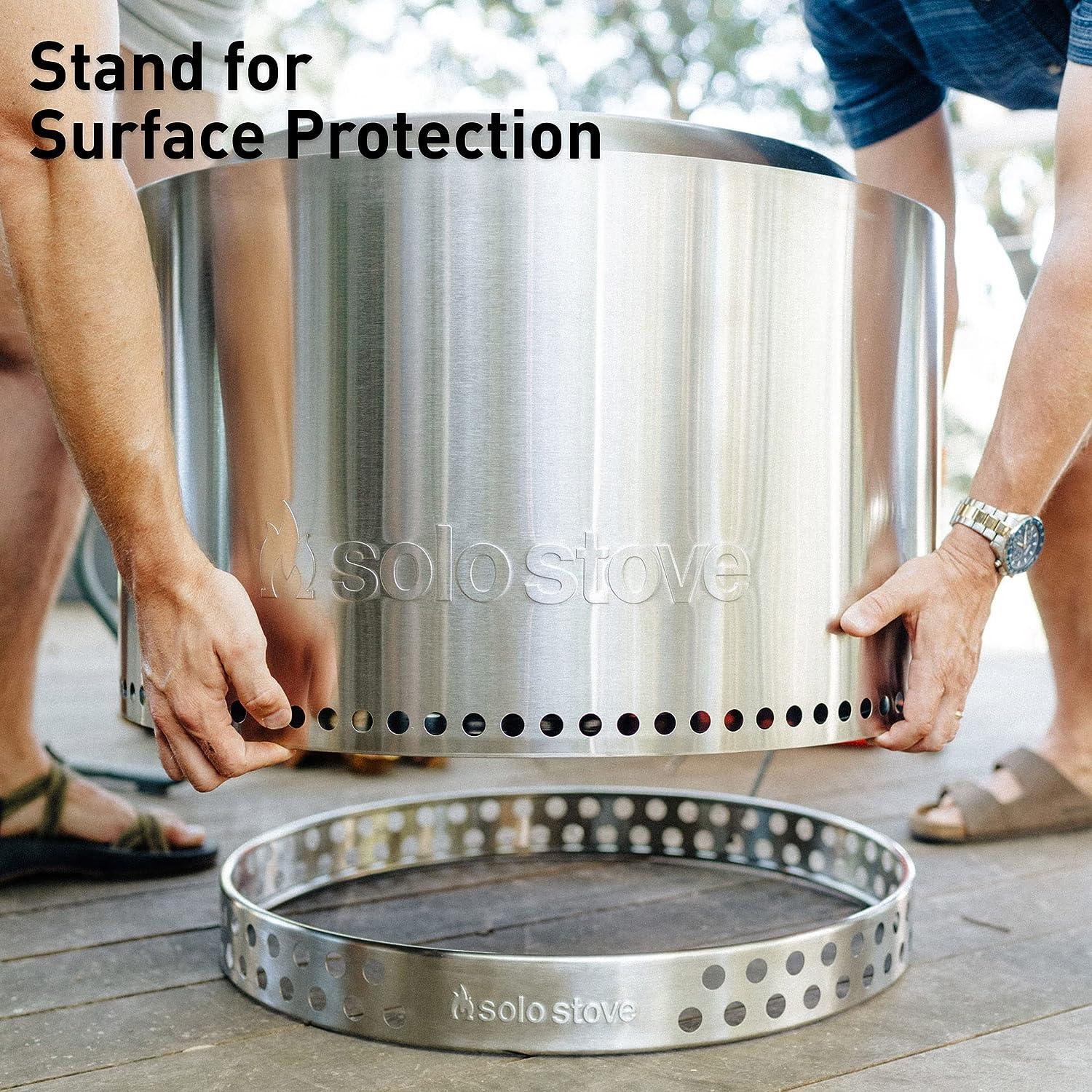 Solo Stove Bundle - Ranger/Bonfire/Yukon/Canyon 2.0 with Stand, Smokeless Fire Pit | Wood Burning Fireplaces with Removable Ash Pan, Portable Outdoor Firepit - Ideal for Camping & Outdoor Spaces, Stainless Steel-Goodwynn'sGoodwynn's