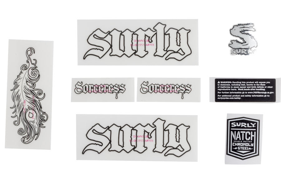 Surly Sorceress Decal Set - White-Goodwynn'sGoodwynn's