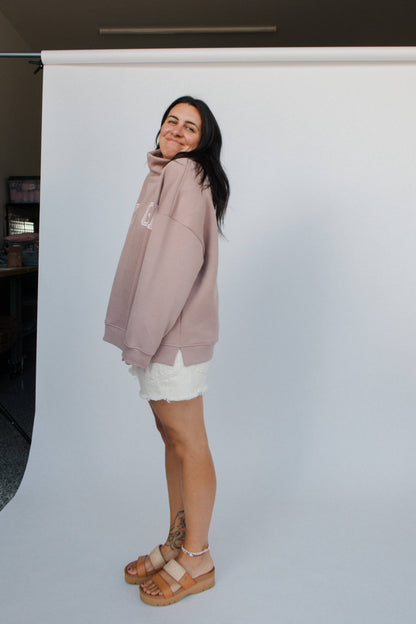 Ski Like a Girl - Like a Girl Mock Neck Fleece Sweater