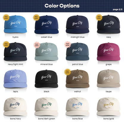 Endless August Supply Co. - Custom Nylon Hat | Script City Customizable Hat | Name Drop