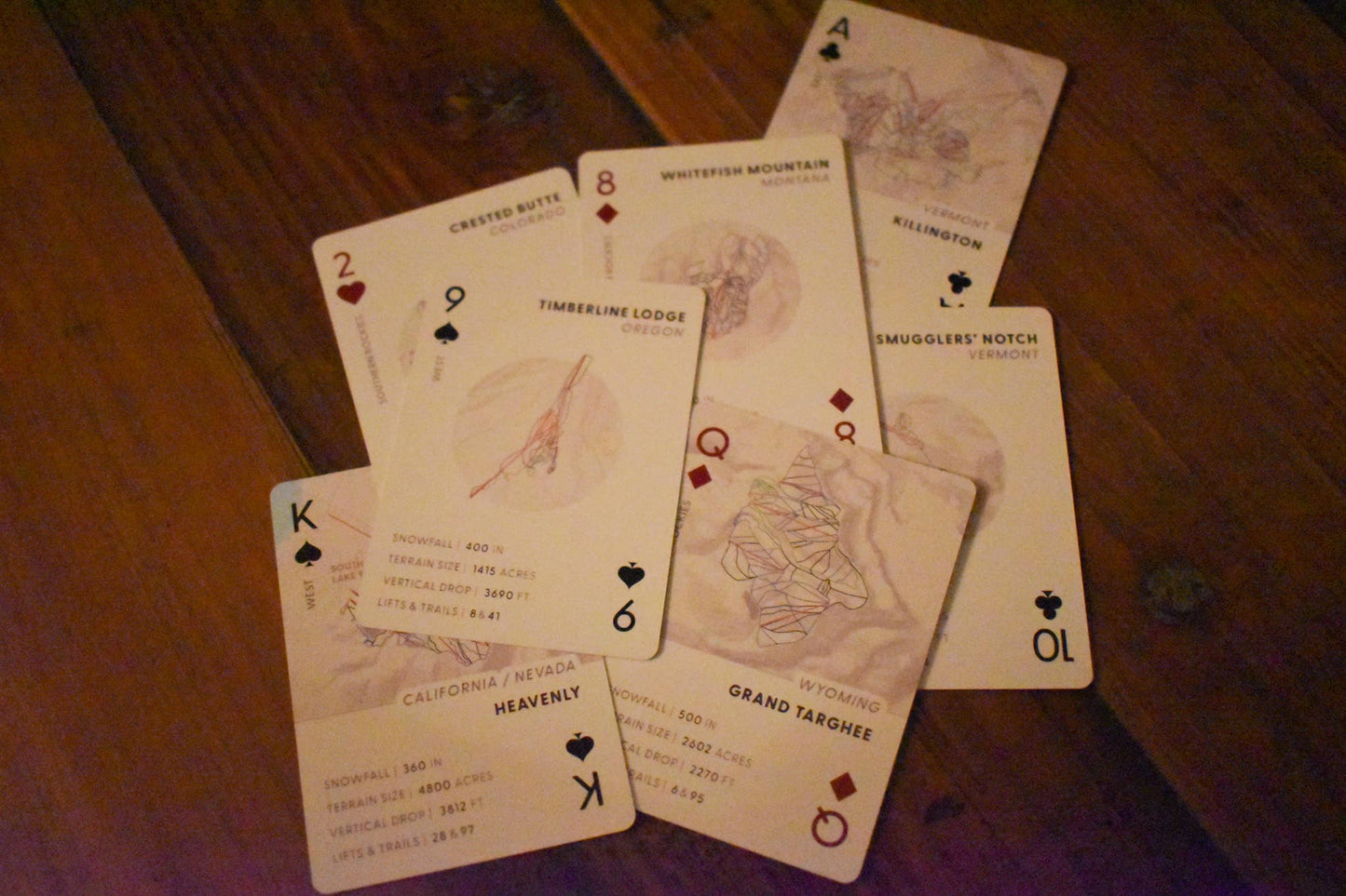 Pine + Ember - Ski the States – Bucket List – Playing Cards