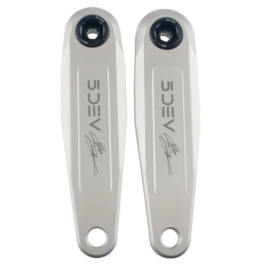 5Dev DH/Freeride Cranks 155mm No Spindle Clear/Silver-Goodwynn's