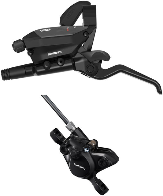Shimano ST-EF515-L EZ Fire Plus Shift/Brake Lever BR-MT200 Disc Brake Caliper - Left/Front 3x Shift Post Mount 2-Piston  BLK-Goodwynn's