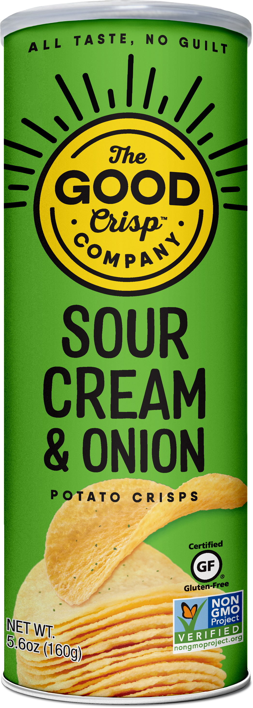 The Good Crisp Company - Sour Cream & Onion Chips - 5.6oz Cans (Case of 8)