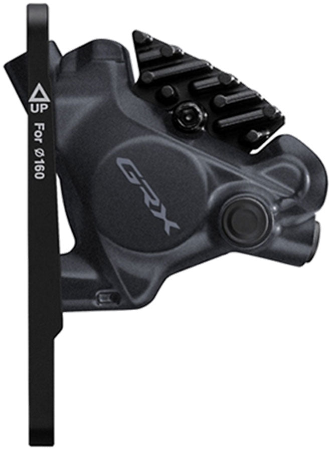 Shimano GRX BR-RX410 Hydraulic Disc Brake Caliper - Front Flat-Mount W/Bracket 140/160mm Rotor Assembled 160mm BLK-Goodwynn'sGoodwynn's