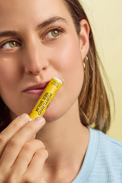 Portland Bee Balm - Yuzu Citrus Beeswax Lip Balm Display – 24-Count