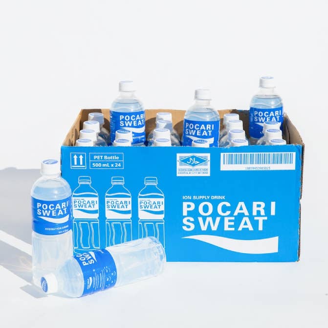 Crystal Geyser Water Company - Pocari Sweat Electrolyte Drink, 24 Pack of 16.9 fl oz Bottle