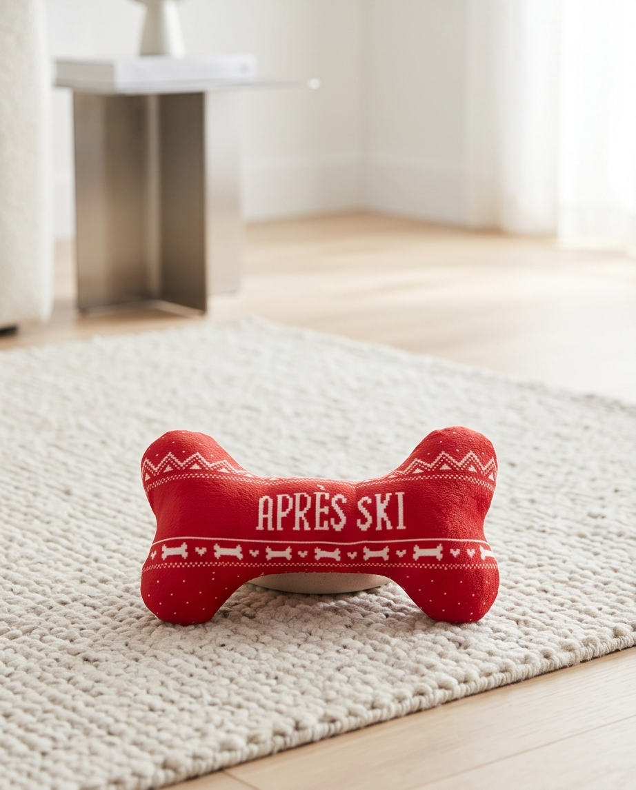 Haute Diggity Dog - Apres Ski Fairisle Bone  | Squeaker Dog Toy