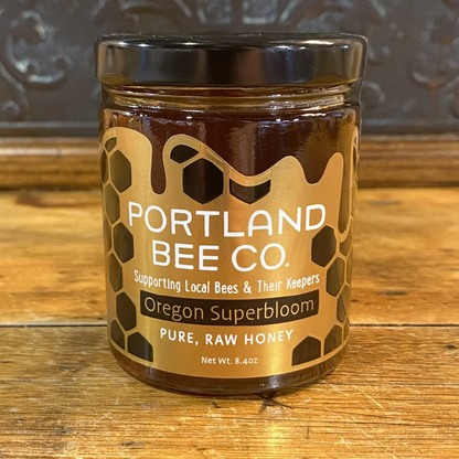 Portland Bee Balm - Superbloom Raw Honey – Pure, Unfiltered 8.4 oz Jar