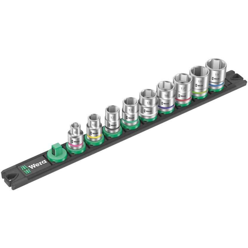 Wera Tool 3/8"" Magnetic Socket Rail B 4 Socket Set-Goodwynn'sGoodwynn's
