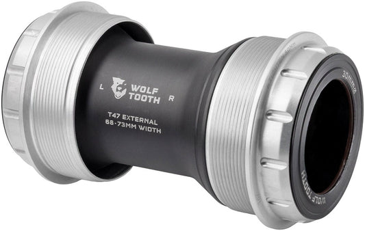 Wolf Tooth T47 External Bottom Bracket - T47 External 68/73mm For 30mm Spindle Raw Silver-Goodwynn's