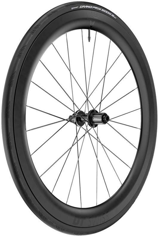 DT Swiss ARC 1100 DiCut 55 Rear Wheel - 700 12 x 142mm Center-Lock HG11 Road/XDR Ratchet EXP 36 BLK WTS w/Grand Prix 5000 STR Tire-Goodwynn's