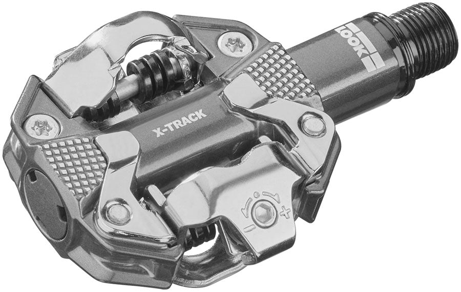 LOOK X-Track Pedals - Dual Sided Clipless Chromoly 9/16" Metallic Gray-Goodwynn'sGoodwynn's