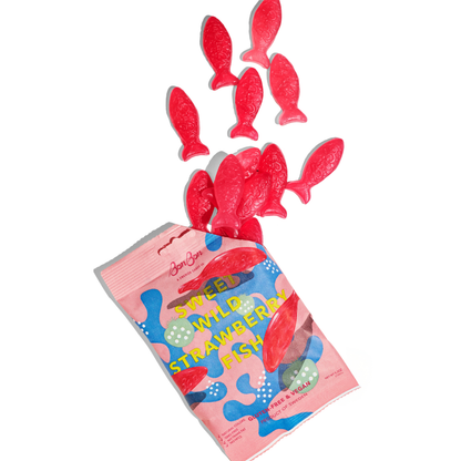 BonBon - A Swedish Candy Co - Sweet Wild Strawberry Fish - Swedish Candy 5.2oz (150g)