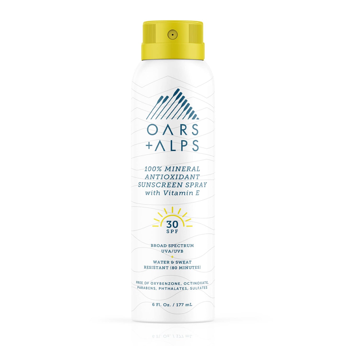 Oars + Alps - 100% Mineral Sunscreen Men's SPF 30 Spray, Shea Butter
