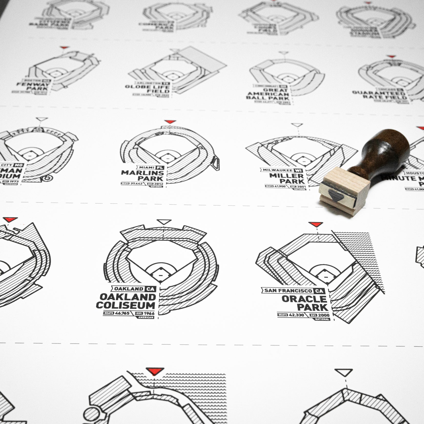 The Baseball Stadium Register Print-Goodwynn'sGoodwynn's