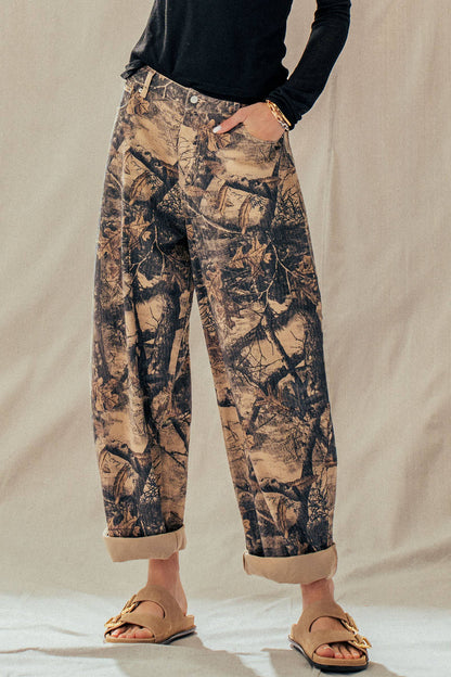 Urban Daizy - Camo Print Cotton Balloon Pants