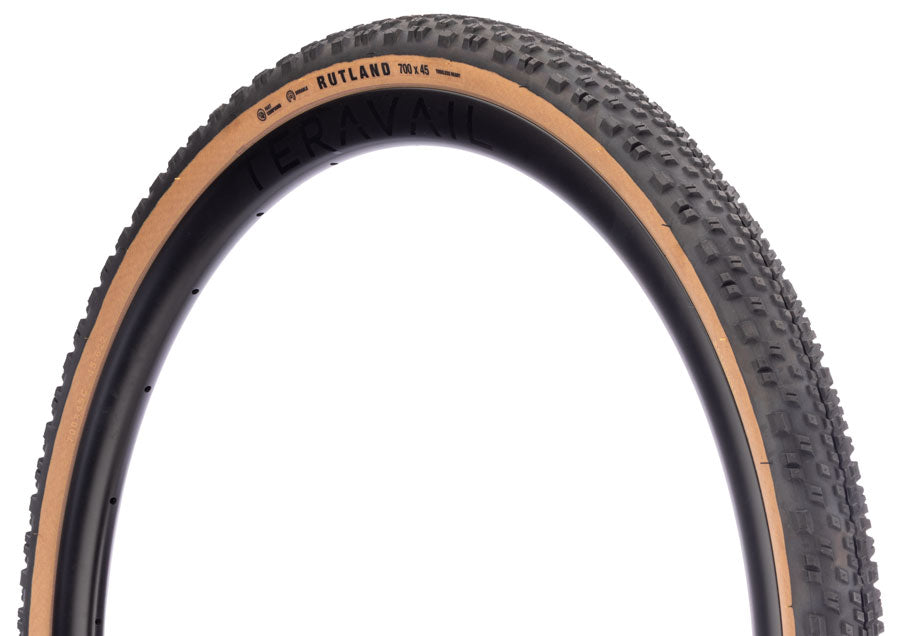 Teravail Rutland Tire - 700 x 45 Tubeless Folding Tan Durable Fast Compound-Goodwynn'sGoodwynn's