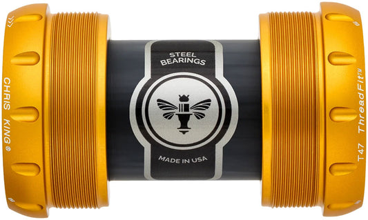 Chris King ThreadFit T47 30x Bottom Bracket - T47 50th Anniversary Matte Gold-Goodwynn's