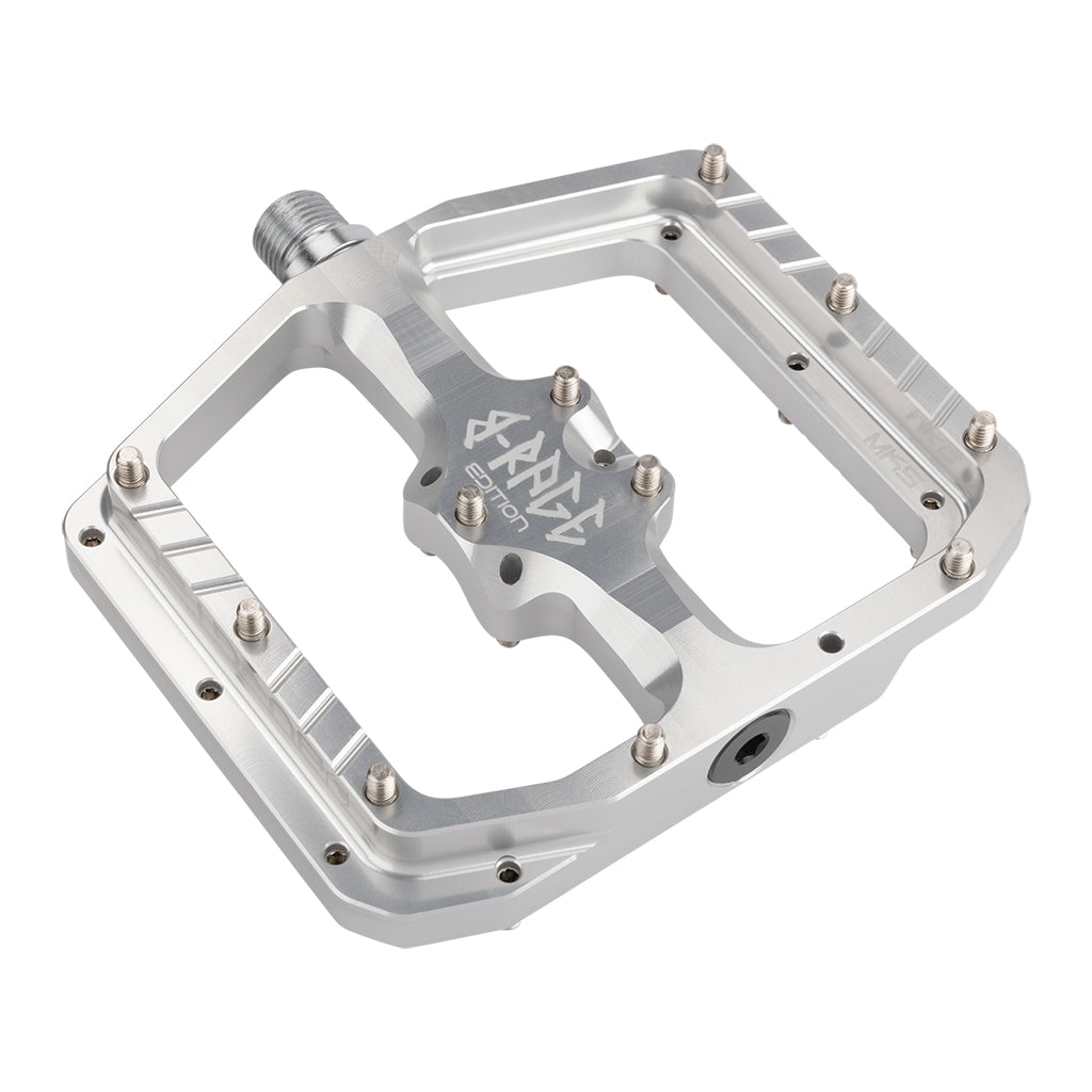 Burgtec Penthouse Flat MK5 B-Rage Edition Pedals - Silver-Goodwynn'sGoodwynn's
