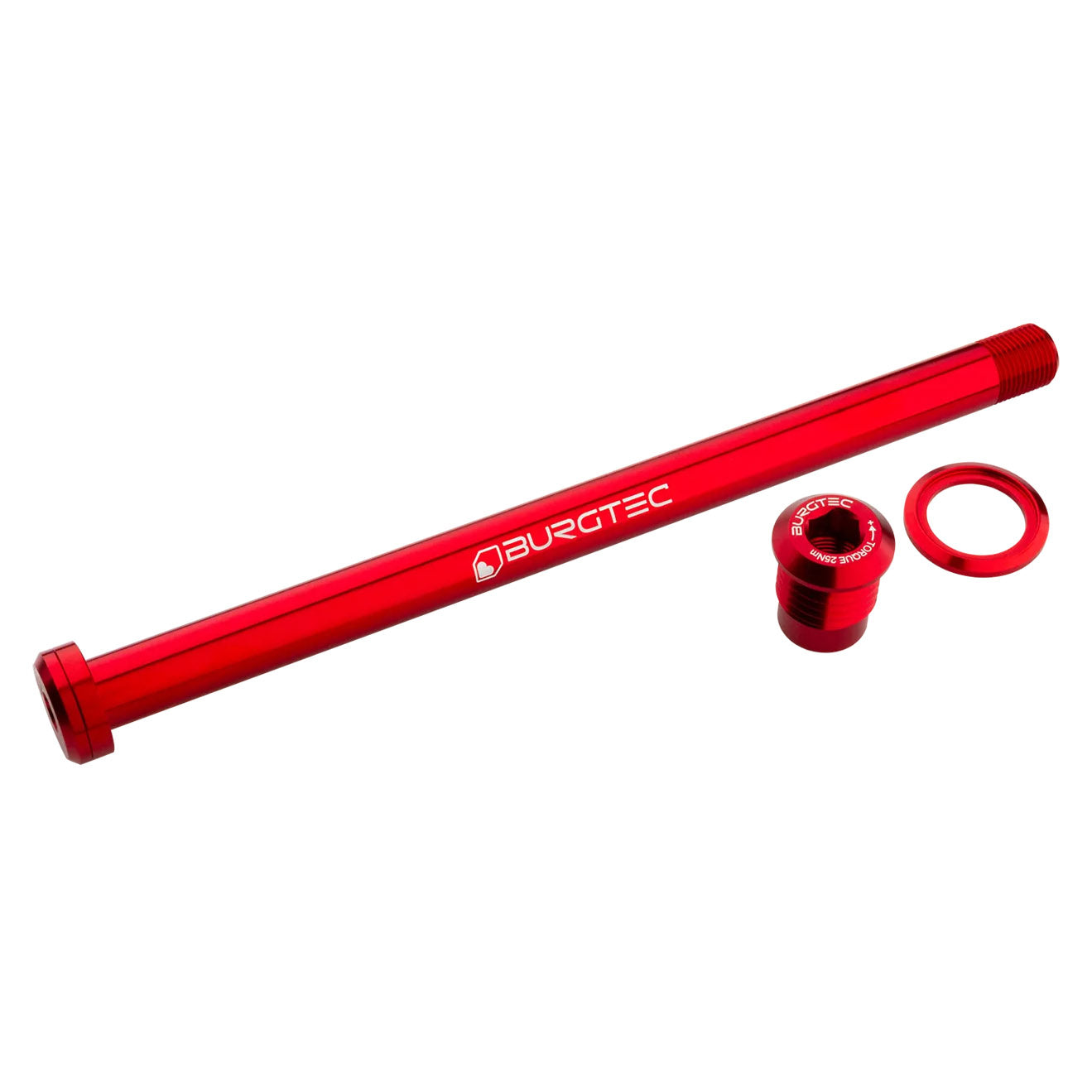 Burgtec 180mm x 12mm 1.00mm Pitch Rear Axle - Race Red-Goodwynn'sGoodwynn's