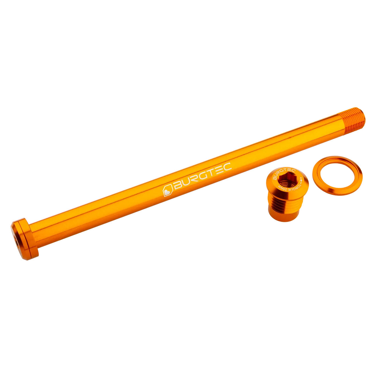 Burgtec 180mm x 12mm 1.00mm Pitch Rear Axle - Iron Bro Orange-Goodwynn'sGoodwynn's