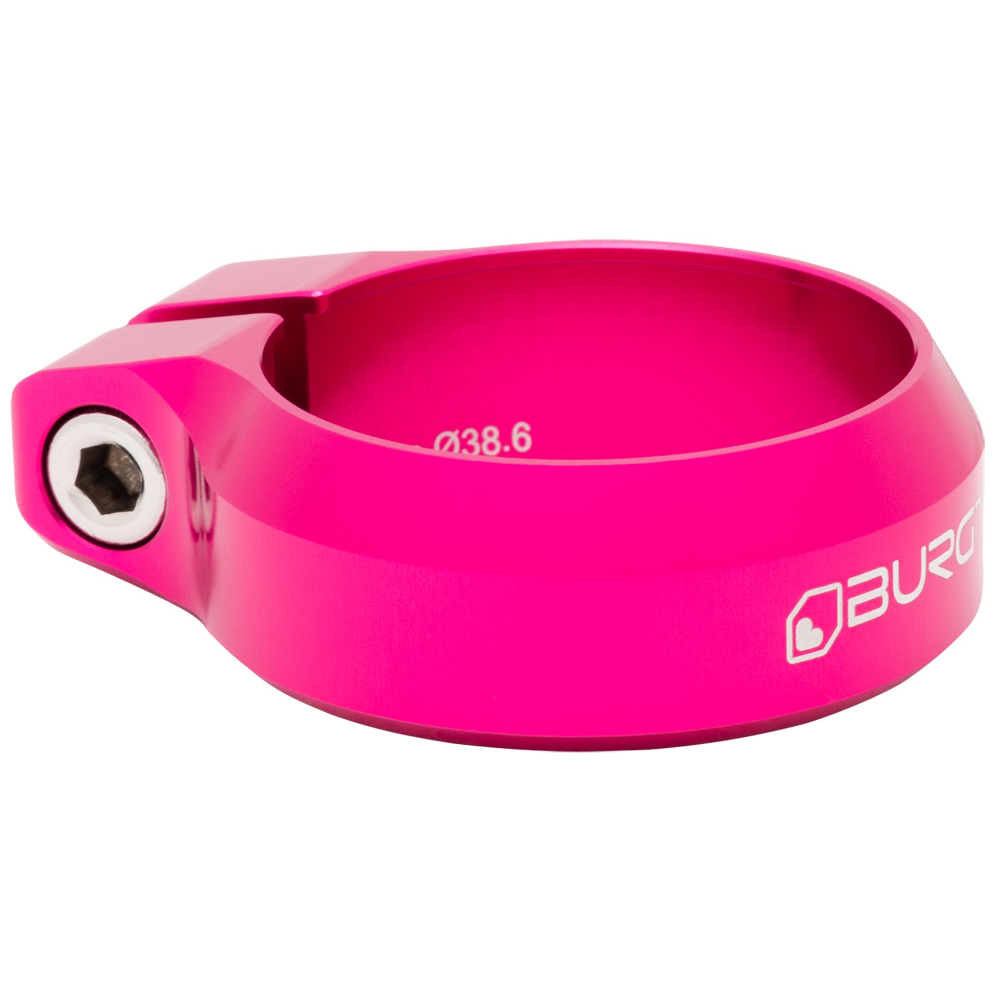 Burgtec Seat Clamp - 38.6mm Diameter - Toxic Barbie Pink-Goodwynn'sGoodwynn's