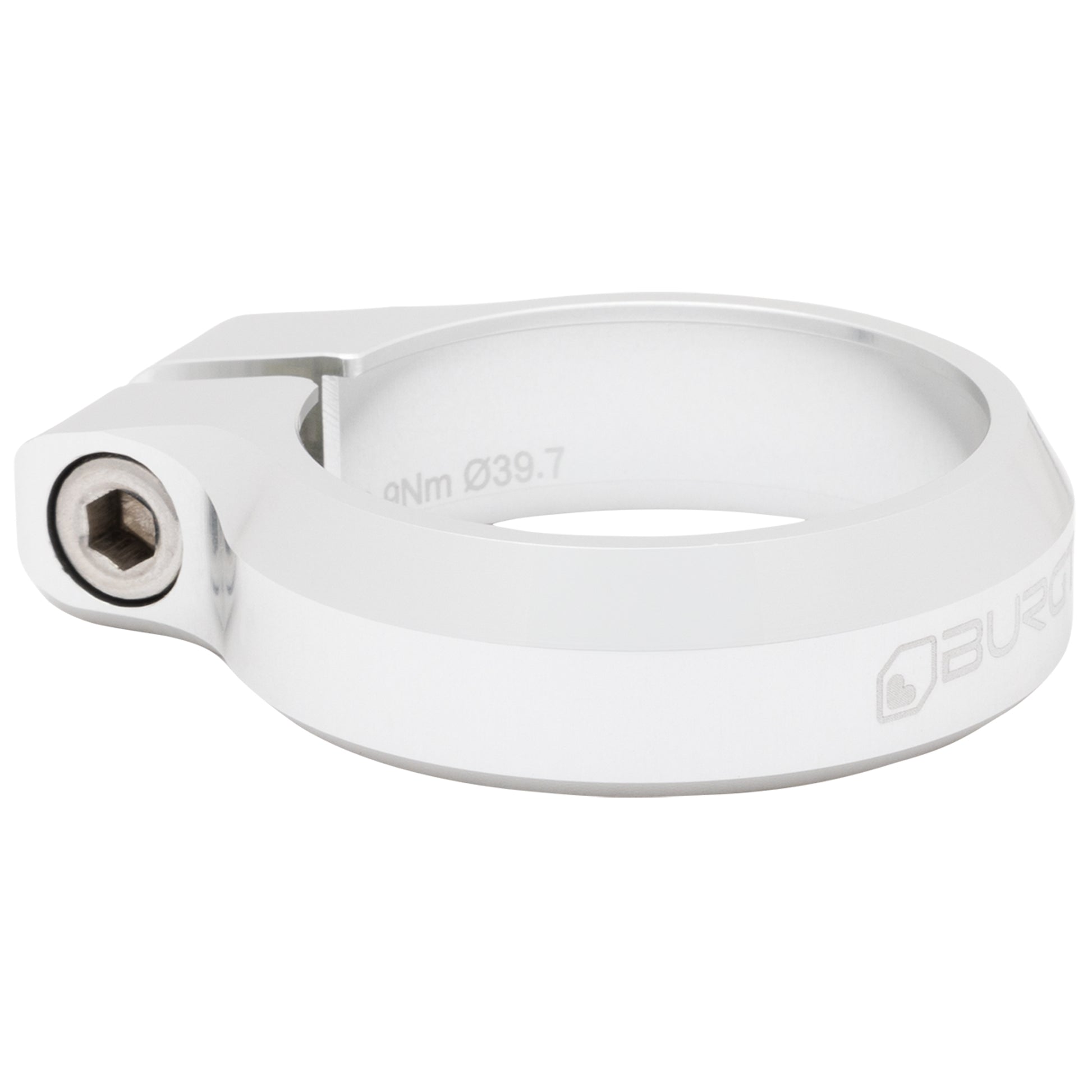 Burgtec Seat Clamp - 39.7mm Diameter - Rhodium Silver-Goodwynn'sGoodwynn's