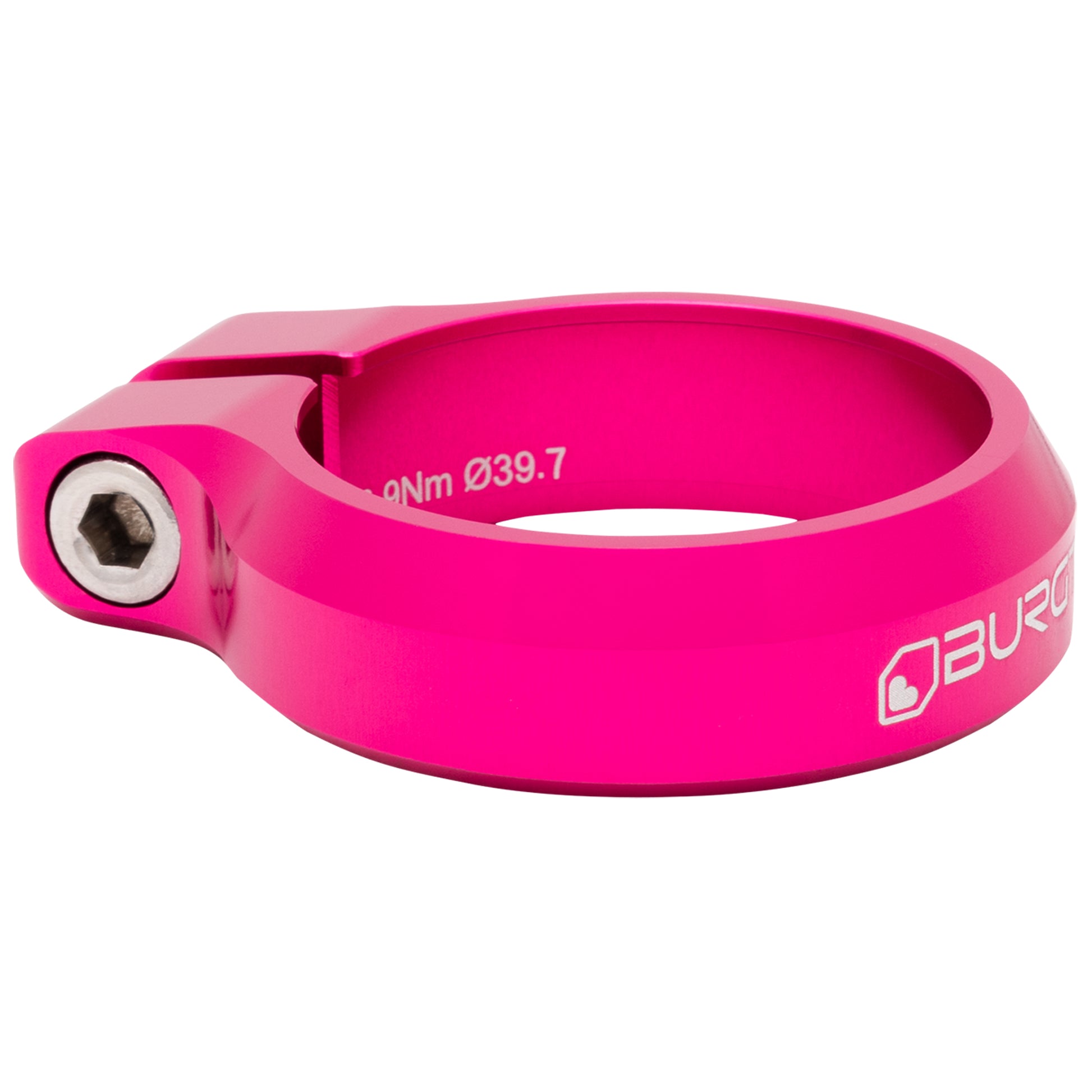 Burgtec Seat Clamp - 39.7mm Diameter - Toxic Barbie Pink-Goodwynn'sGoodwynn's