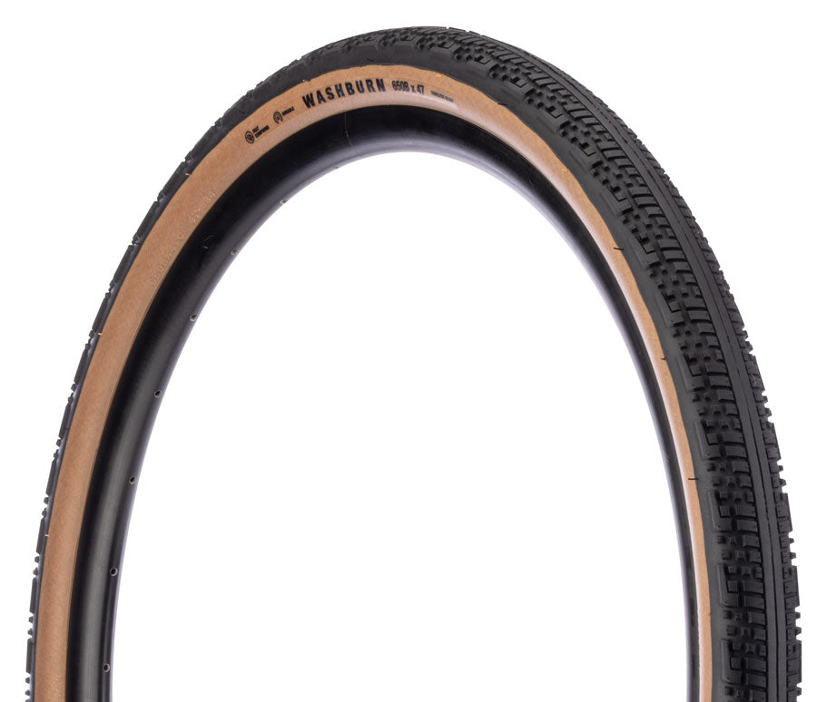 Teravail Washburn Tire - 650 x 47 Tubeless Folding Tan Light Supple Fast Compound