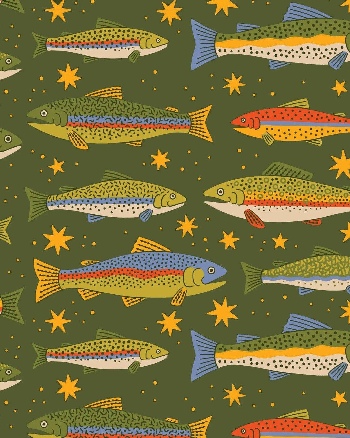 Trek Light - Double Hammock | Trout Print | Hanging Kit Sold Separate-Goodwynn'sGoodwynn's