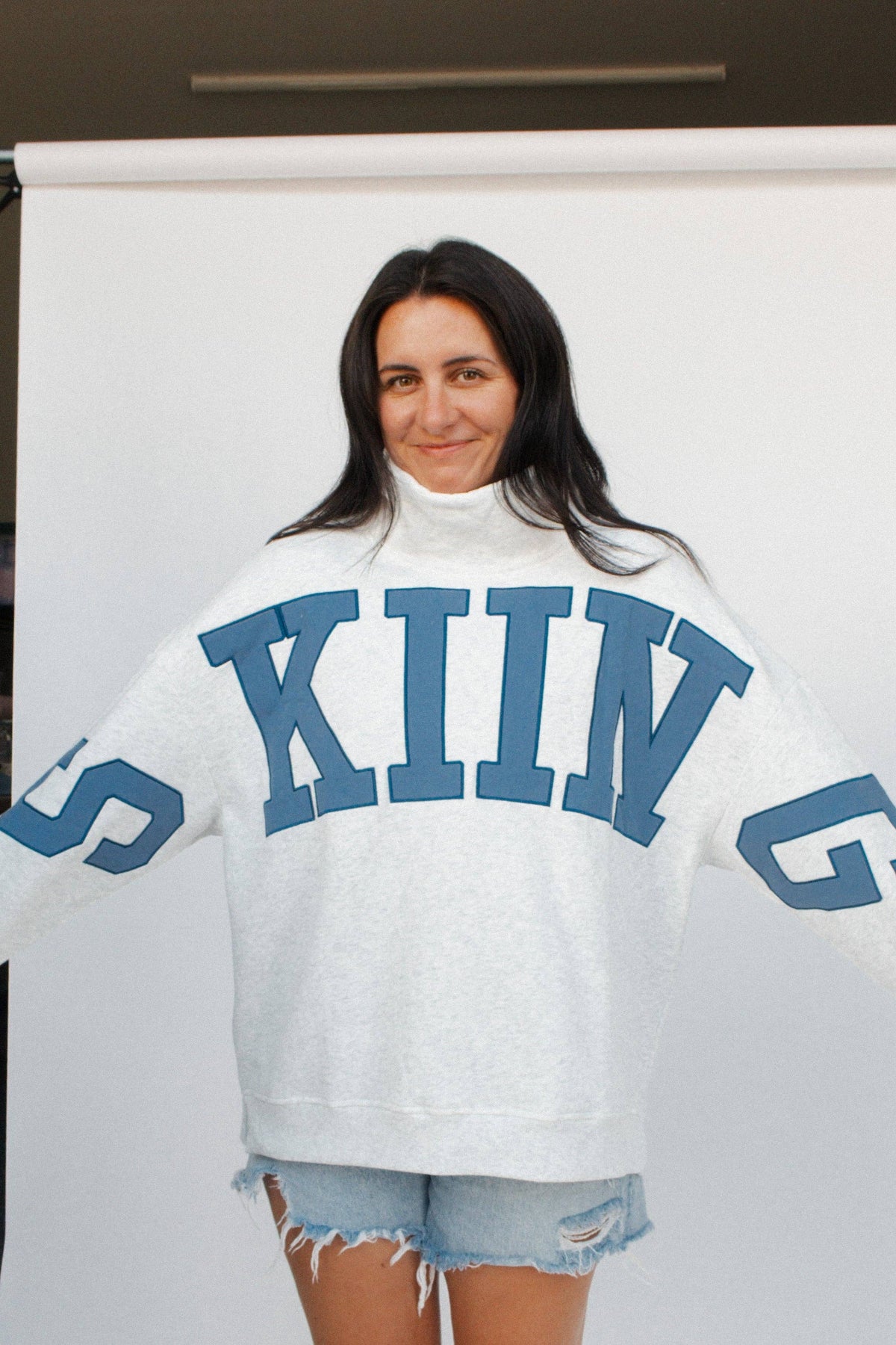 Ski Like a Girl - SKIING Mock Neck Fleece Sweater-Goodwynn'sGoodwynn's