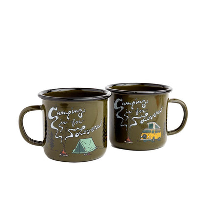 Camping Is For Lovers Enamel Mug 12oz