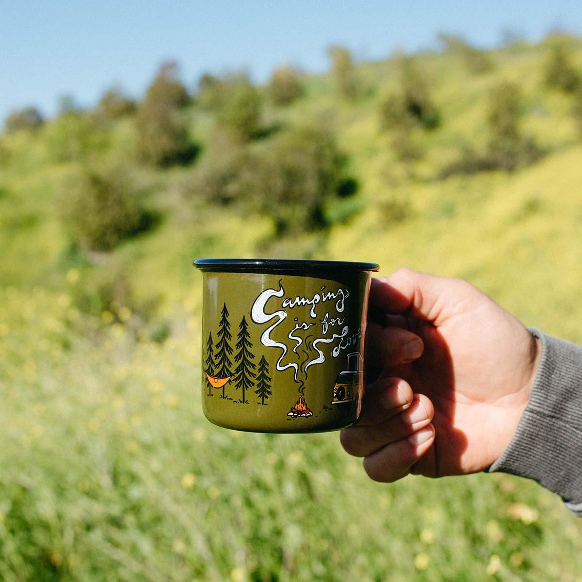 Camping Is For Lovers Enamel Mug 12oz-Goodwynn'sGoodwynn's