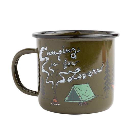 Camping Is For Lovers Enamel Mug 12oz-Goodwynn's